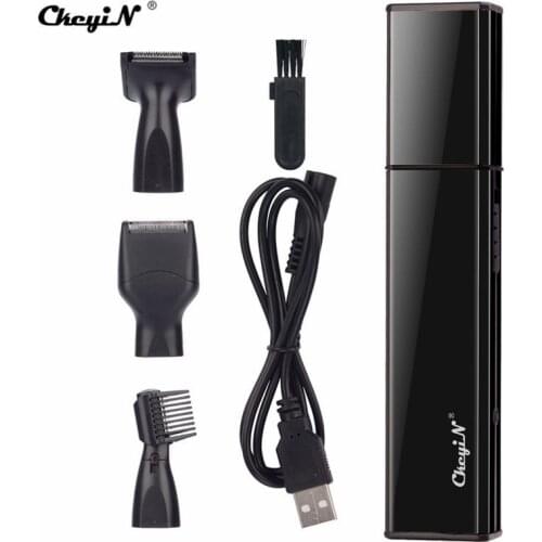 CkeyiN Multi USB Rechargeable Nose Ear Hair Trimmer Portable Hair Removal Shaver Eyebrow Trimer Safe Lasting Face Care Tool Kit