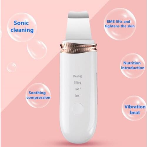 Sonic Skin Scrubber Peeling Spatula Facial Peeling Vibration Acne Blackhead Acne Exfoliation and Wrinkle Removal Facial Massager