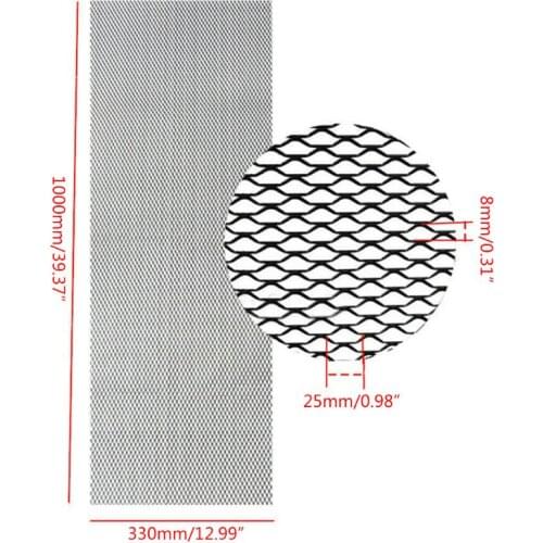 Universal Hexagonal Aluminum Mesh Grill Cover Car Bumper Hood Vent Grille Net