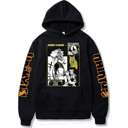 Janpanese Haikyuu Bokuto Hoodie Women Men Harajuku Sweatshirt Karasuno High School Pullover Hooded Jacket Sportswear Tops