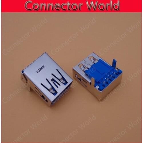 10-100pc Original Notebook 3.0 USB female Jack/sockect/connector 2 foot For DELL Samsung SONY ASUS HP Laptop 90 degree bend foot