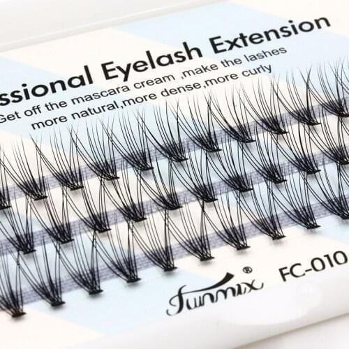10 PCS 10D Premade Fan Faux Mink Cluster Eyelashes Natural Dense Silk Lashes Planting Eyelash Extensions