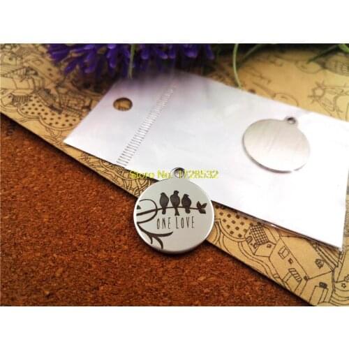 10pcs-stainless steel Charms "one love" DIY Charms Pendants for necklace/bracelet/keychain DIY jewelry