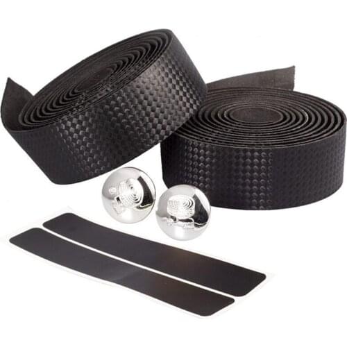 2Pcs Road Bike Handlebar Anti Skid Straps Carbon Pattern Bands Cycling Supplies Handlebar Anti Skid Straps Carbon Pattern Bands