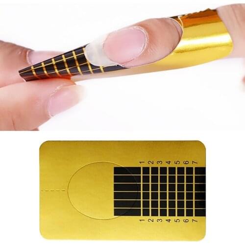 20/50/100Pcs/set Nail Form Beauty Nail Art Extension Sticker, Manicure Trimming DIY Crystal Nail Form Paper Holder Stencil Tool