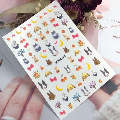 Japanese Style Nail Stickers Lovely Cat Paper Stickers for Nails High Quality Nail Decals Gifts