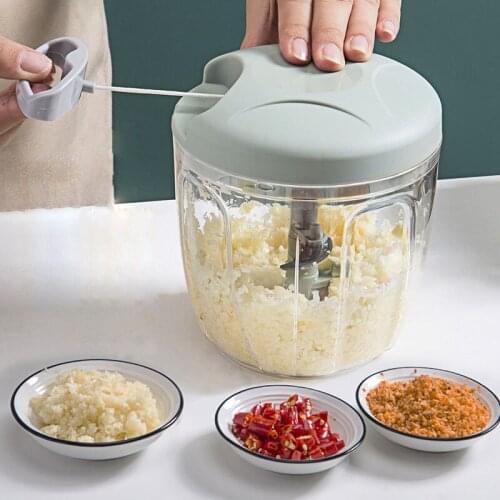 500/900ML Multi-function Garlic Grinding Chopper Food Vegetables Cutter Meat Grinders Kitchen Gadgets kichen accessories