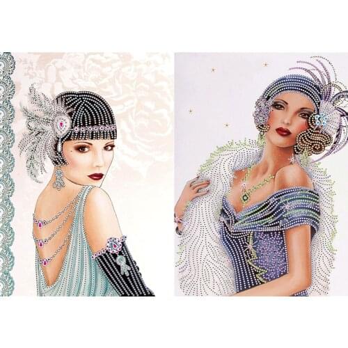 5D DIY Diamond Painting Noble Lady Partial Special Drill Mosaic Wall Art Picture of Rhinestone Home Decoration Gifts