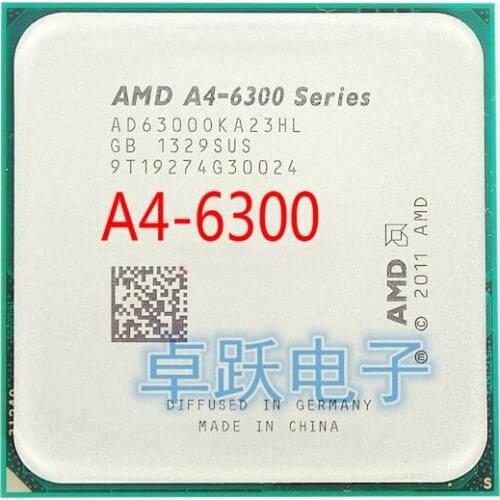 AMD A4-Series A4-6300 A4 6300 AMD 6300 Dual-Core CPU APU FM2 100% working properly Desktop Processor free shipping