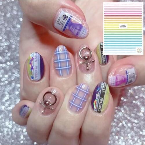 CA-32-176-220-221 FLOWER lavender slider 3d nail art stickers decal template diy nail tool decorations