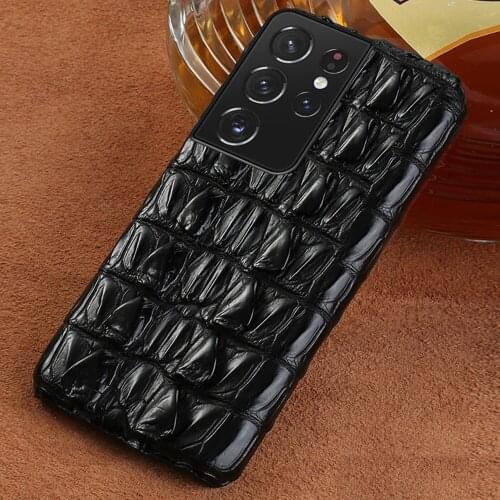 100% Genuine Crocodile Leather Cover Case For Samsung Galaxy S21 Ultra S10 S8 S9 S20 S21 Plus Note 20 10 9 A31 A51 A71 M31 M51