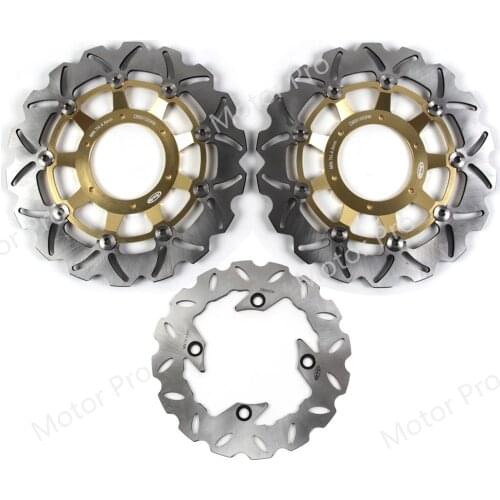 For Honda CBR600F 2001 2002 2003 2004 2005 2006 2007 Front Rear Brake Disc Disk Rotor Kit CBR 600 F CBR600 600F SPORT BLACK