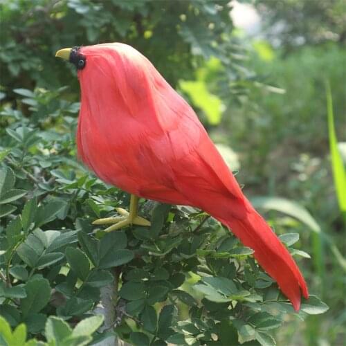 Fat simulation red bird model foam&furs real life cute bird doll gift about 15cm xf1123