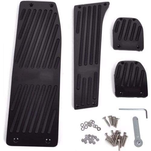 4pcs/set Black Fuel Brake Foot Rest Pedal Set For BMW E30 E36 E46 E87 E90 E91 E92 E93 M3