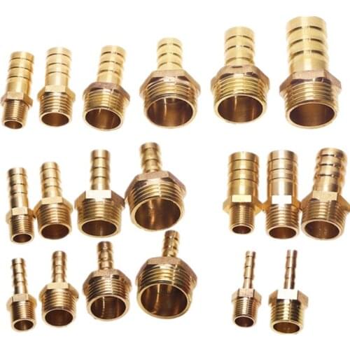 Brass Pipe Fitting 6mm - 25mm 8 10mm Hose Barb Tail 1/8" 1/4" 3/8" 1/2" 3/4" 1" BSP Male Connector Joint Copper Coupler Adapter
