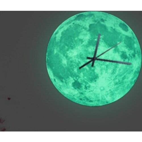 Minimalist Modern Design Wall Clock Digital Silent Creative Luminous Wall Clock Living Room Moon Relojes Pared Home Decor AD50WC