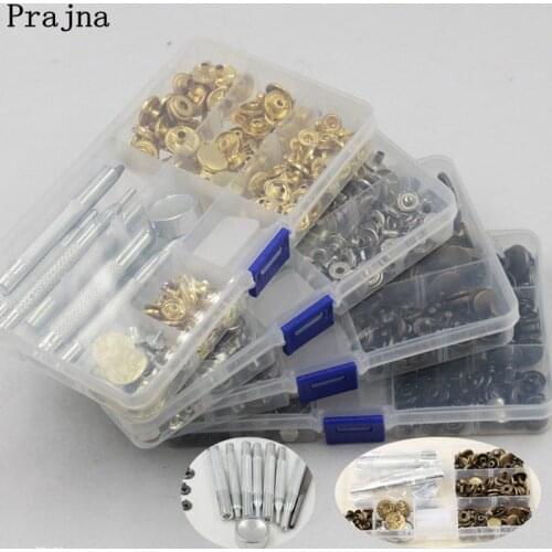 Prajna 50 Set Metal Snap Button Eyelet Set Grommet Tools Metal Punch For Clothing Jeans Bag Hand Punch Scrapbooking Accessories