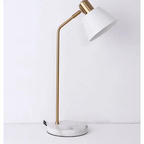 Living Room Nordic Desk Lamp Post Modern Creative Personality Study Bedroom Marble Base Bedside Lamp