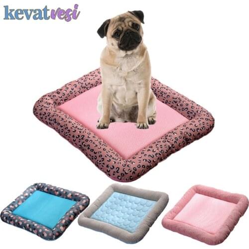 Cooling Pet Bed Summer Dog Beds for Large Dogs Breathable Pet Ice Pad Pet Dog Cat Sleeping Mat Chihuahua Husky Pet Accessories