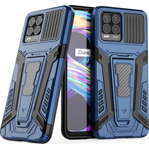 OMEVE Shockproof Armor Case for Realme 8 Pro Kickstand Phone Back Cover for OPPO A94 5G F19 Pro + Plus Reno 5Z 5G 5F 5 Lite