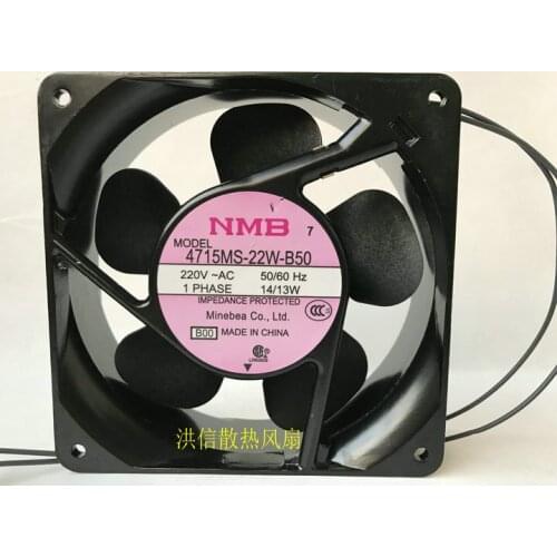 Original 12038 4715ms-22w-b50 220V 14 / 13W aluminum frame AC fan