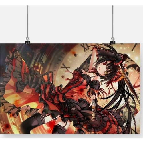 Kurumi Tokisaki Rage Date A Live Anime Poster Framed Wooden Frame Canvas Painting Wall Art Decor Study Home Decoration Prints