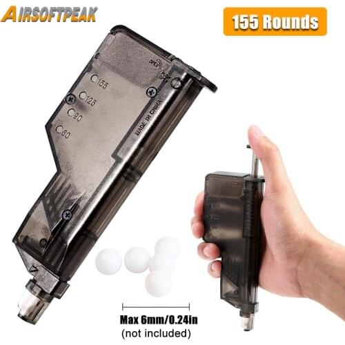Airsoft Quick Speed BB Loader For 155 Rounds Large Capacity Paintball Accessory For Outdoor Hunting Shooting or Combat War Game