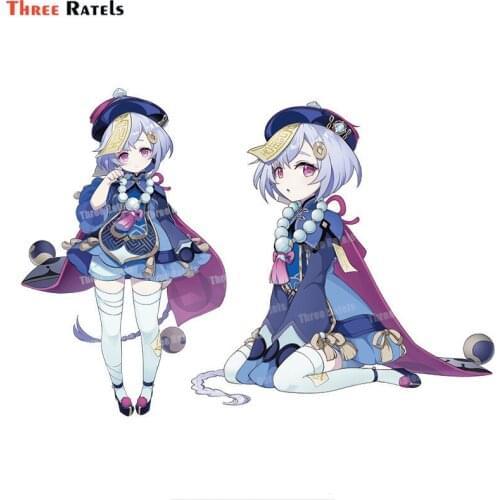 Three Ratels A172 Cartoon Game Genshin Impact For Qiqi Car Accessories Sticker Waterproof&Vinyl Scratch Proof Auto Decor Decal