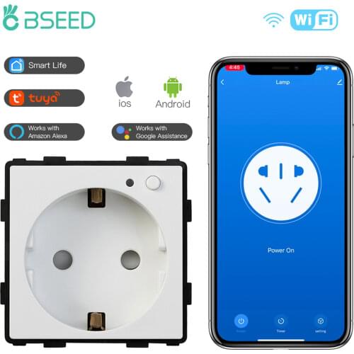 BSEED EU standard Function Key Socket DIY Parts Black Plastic Materials For EU Wall Socket Insert Function