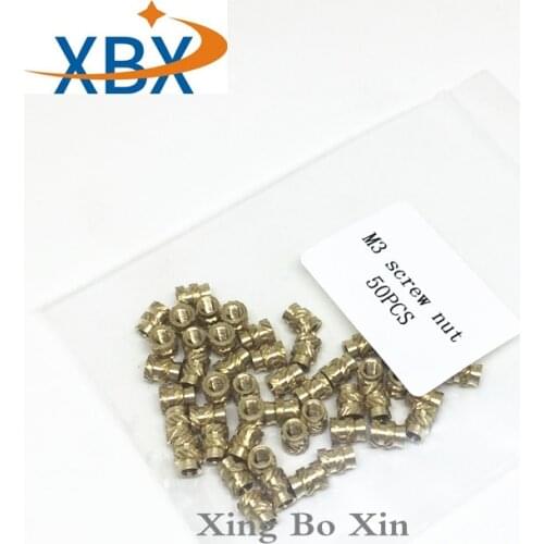 50PCS M3X6X5 M3X3X4 Braas insert nut Injection Molding Brass Knurled Thread Inserts M3 Nuts M3*4*4 M3X6X4 M3X4X5.5