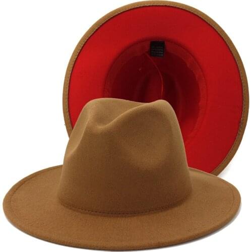 2020 winter fedora hats for women fashion Flat wide Brim Panama Wool Felt Jazz Fedora Hats for men top vintage wedding Hat