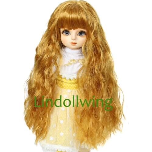 1/3 BJD Wig Blyth Pullip Dal DD SD LUT Dollfie Doll Wig 8-9 9-10inch Long Blonde Hair