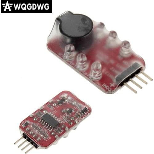 1pcs 7.4V-11.1V 2S-3S Cell Lipo Battery low voltage Alarm Buzzer Speaker LED indicator Dropship