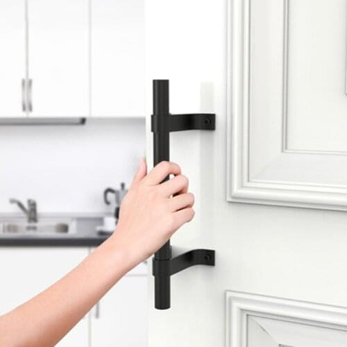 1pcs Door Handle Black Carbon Steel Country Sliding Barn Sliding Door Pull Furniture Handle Old Vintage Hardware