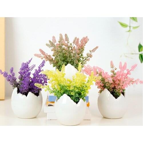 1PC DIY Creative Egg Plant Potted Desk Home Decor Childs Plant Handmade Gift Simulation Egg Shell Flower Pot Vase JL 258