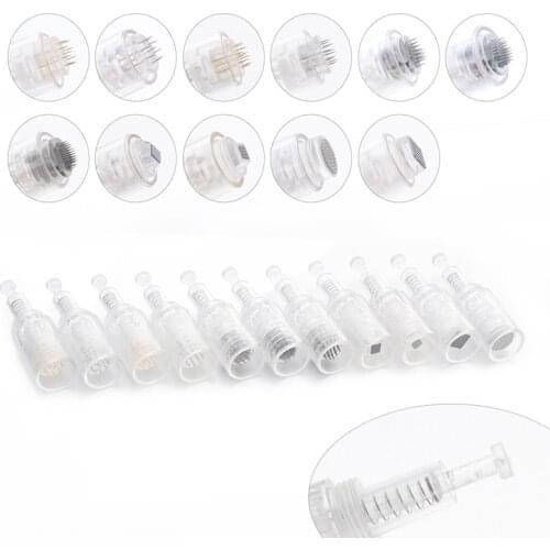 10pcs Micro needle Screw Cartridge Replacement For Micro-needling Pen 9 pin/ 12 pin / 36 pin / nano / 3D / 5D Needles Cartridges