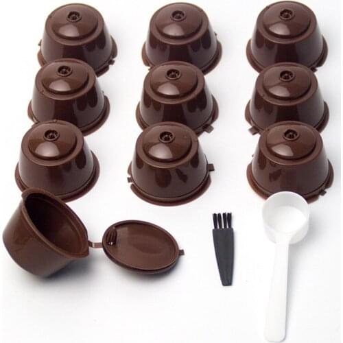 10pcs Coffee Filter Tool Reusable Coffee Filter Cup Portable Stainless Steel Coffee Capsule Filter Home Office Coffee Gadgets