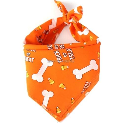 12pcs/lot Halloween Dog Triangular Bandage Pet Saliva Towel Dog Halloween Party Scarf Bandanas