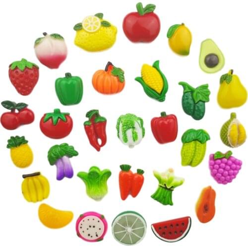 30 pcs/set vegetable fruit Strong neodymium Fridge magnets for refrigerator Home decoration Magnet magnetic photo office messag
