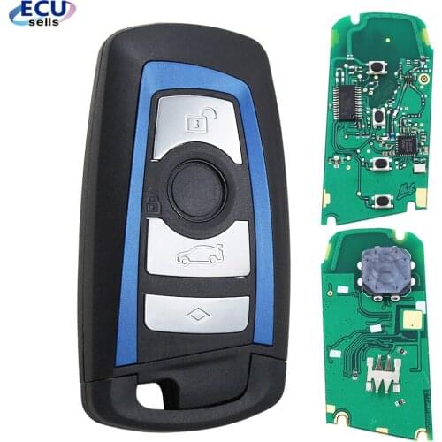 4 button Remote Key 315MHz YGOHUF5662,434MHz HUF5767,868 MHz HUF5661 For 2009-2016 BMW 5 7 F Series FEM / BDC CAS4 CAS4+ Blue