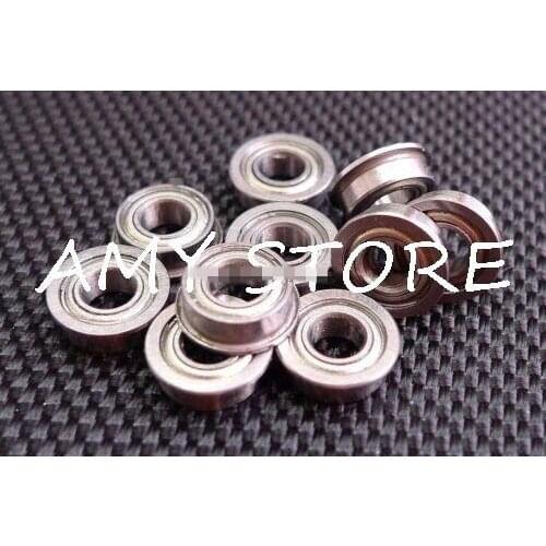 50PCS) F625ZZ (5x16x5mm) Metal Shielded (Flanged) Ball Bearing Bearing F625Z