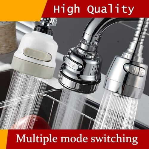Kitchen Faucet Aerator 2/3 Modes adjustable Water Filter Diffuser Water Saving Nozzle Faucet Connector Lengthen