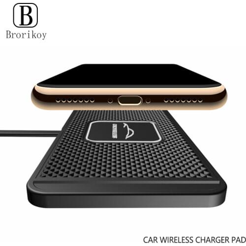 10W Car Wireless Charer Pad Silicone for Samsung Galaxy S20 S10 Note 10 Wireless Fast Charging for iPhone 11 Pro Xs Max 8 Plus