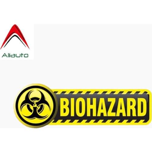 Aliauto Personality Car Sticker Biohazard Sign The Tail of The Auto Reflective Waterproof Sunscreen Anti-UV Decal,11cm*3cm
