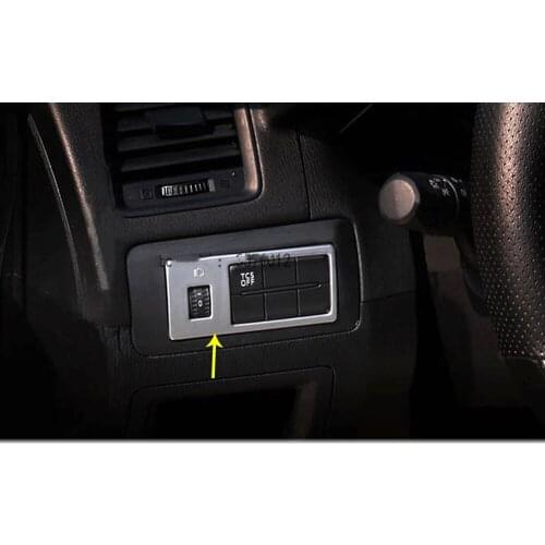 Car Stick ABS Chrome Front Headlight Light Switch Button Inner Trim Frame Lamp Panel For Mazda CX-5 CX5 2013 2014 2015 2016