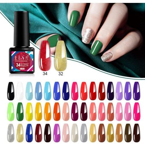 Free Shipping Hot Sell Elsa 45colour 8ml Nail Rubber Base Coat SUV Gel Varnishes Primer for Nails Matte Nail Art Base Top Gellak