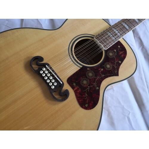 Free shipping only 1 in stock 12 string 43 inch 0M J20 acoustic guitar, folk guitar,Spruce plywood guitar,maple neck