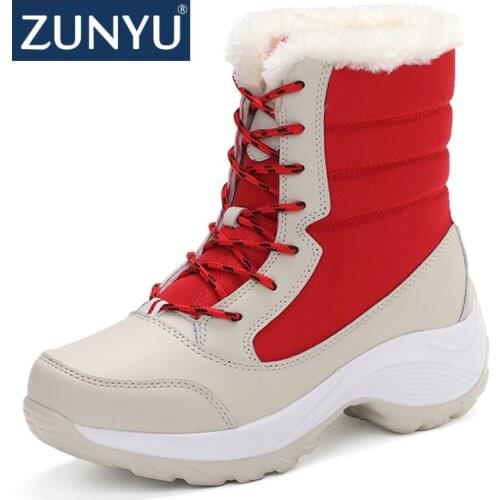 ZUNYU white winter boots women fashion snow boots new style womens shoes Brand shoes high quality fast free shipping girlw boot
