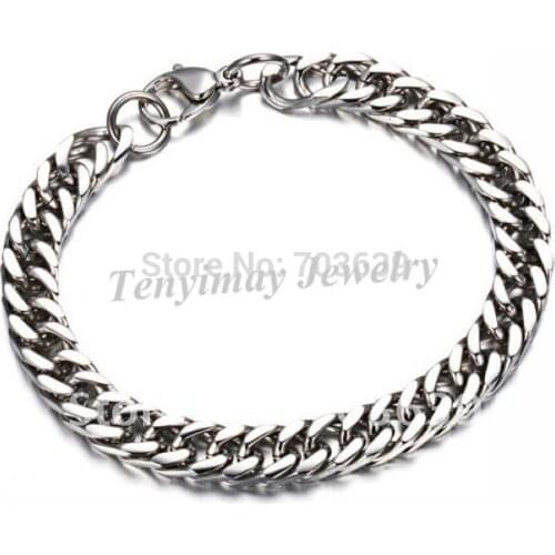 Free shipping mens titanium steel bracelets, titanium jewelry, mens jewlery, stainless link bracelets fit Christmas gift