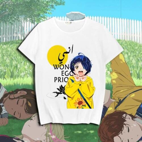 WONDER EGG PRIORITY Cosplay T Shirt Cartoon Print Summer Ohto Ai T-Shirt Japanese Anime Casual Top Tee Costume
